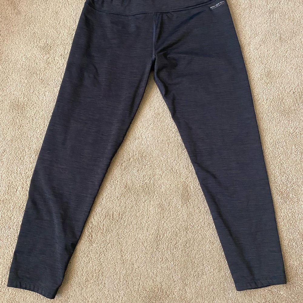 Marc New York Heathered Navy Active Leggings